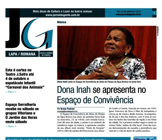 Jornal da Gente – Edição 681 – Suplemento Lapa e Romana