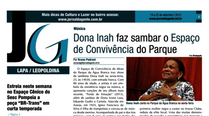 Jornal da Gente – Edição 681 – Suplemento Lapa e Leopoldina