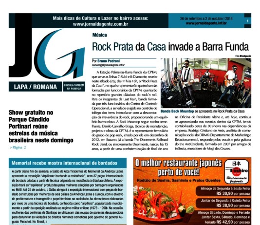 Jornal da Gente – Edição 682 – Suplemento Lapa e Romana