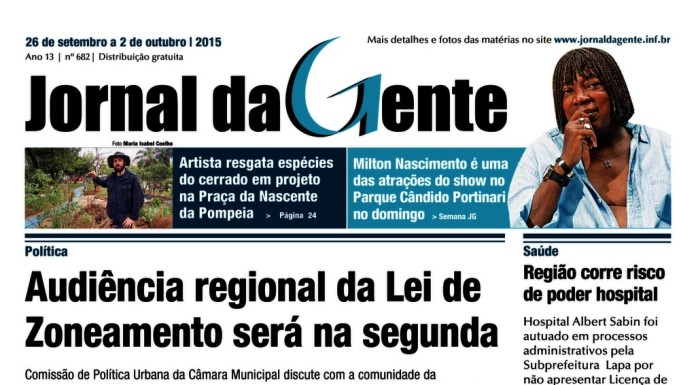 Jornal da Gente – Edição 682 – 26 de setembro a 2 de outubro de 2015