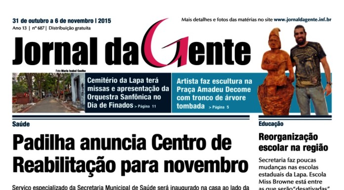 Jornal da Gente – Ed. 687 – 31 de outubro a  a 06 de novembro de 2015