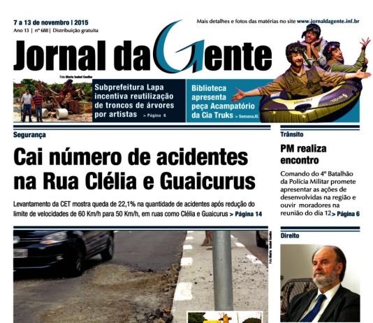 Jornal da Gente – Ed. 688 – 07 a 13 de novembro de 2015