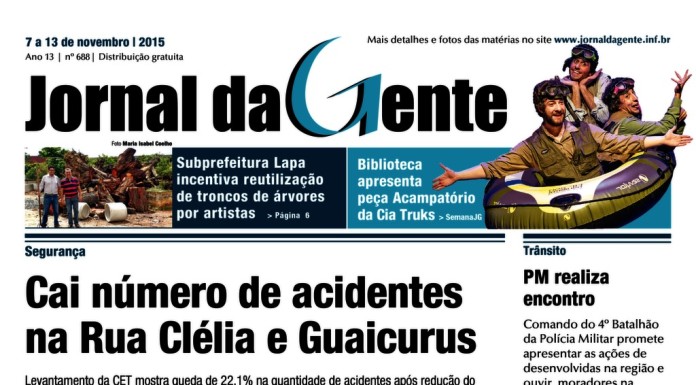 Jornal da Gente – Ed. 688 – 07 a 13 de novembro de 2015