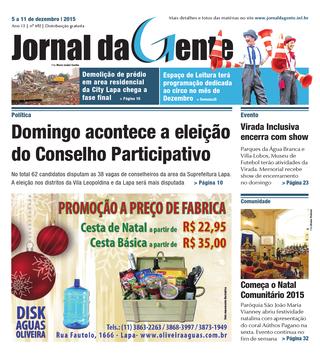 Jornal da Gente – Edição 692 – 05 a 11 de dezembro de 2015