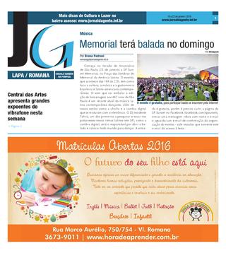 Jornal da Gente – Edição 696 – Suplemento Lapa e Romana