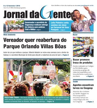 Jornal da Gente – Edição 699 – 06 a 12 de fevereiro de 2016