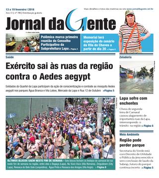 Jornal da Gente – Edição 700 – 13 a 19 de fevereiro de 2016