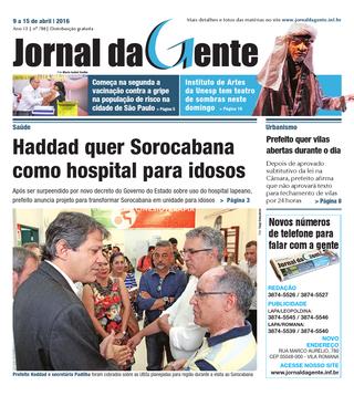 Jornal da Gente – Edição 708 – 9 a 15 de abril de 2016
