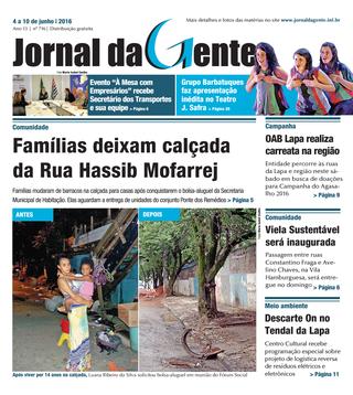 Jornal da Gente – Edição 716 – 04 a 10 de junho de 2016
