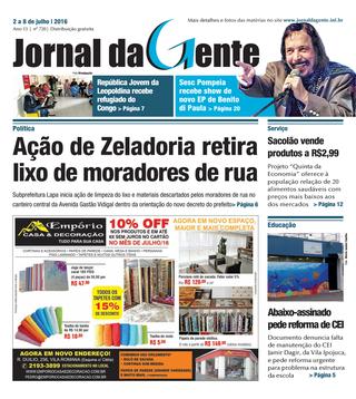 Jornal da Gente – Edição 720 – 2 a 8 de julho de 2016