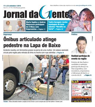 Jornal da Gente – Edição 731 – 17 a 23 de setembro de 2016