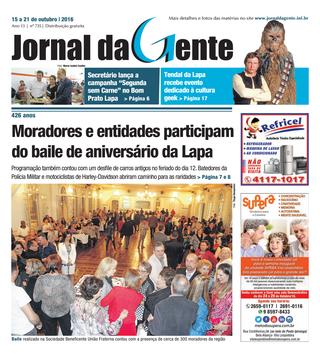 Jornal da Gente – Edição 735 – 15 a 21 de outubro de 2016