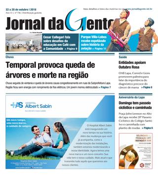 Jornal da Gente – Edição 736 – 22 a 28 de outubro de 2016