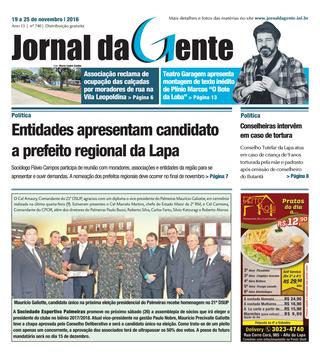 Jornal da Gente – Edição 740 – 19 a 25 de novembro de 2016