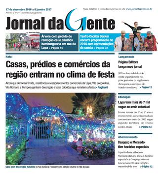 Jornal da Gente – Edição 744 – 17 de dezembro de 2016 a 06 de janeiro de 2017