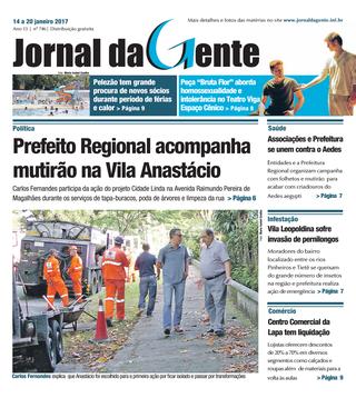 Jornal da Gente – Edição 746 – 14 a 20 de janeiro de 2017