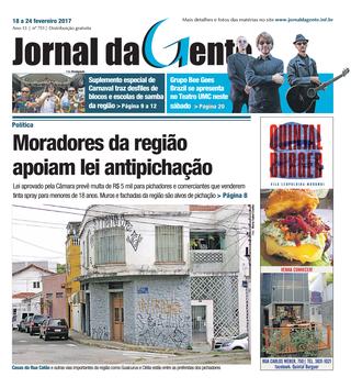 Jornal da Gente – Edição 751 – 18 a 24 de fevereiro de 2017