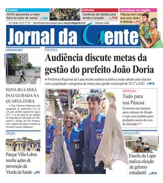 Jornal da Gente – Edição 758 – 8 a 14 de abril de 2017