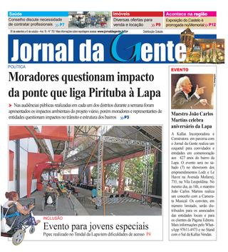 Jornal da Gente – Edição 783 – 30 de setembro a 6 de outubro  de 2017
