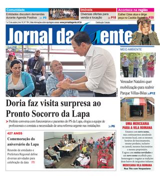 Jornal da Gente – Edição 784 – 7 a 13 de outubro de 2017