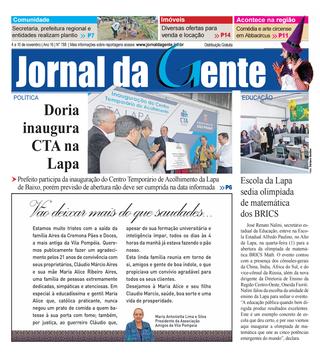 Jornal da Gente – Edição 788 – 4 a 10 de novembro  de 2017