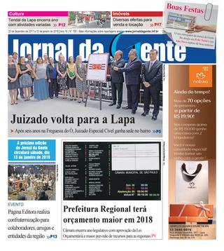 Jornal da Gente – Edição 795 – 20 de dezembro a 12 de janeiro de 2018