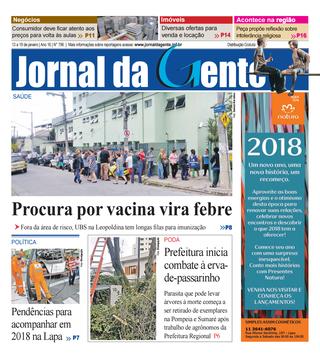 Jornal da Gente – Edição 796 – 13 a 19 de janeiro de 2018
