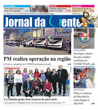 Jornal da Gente – Edição 822 – 14 a 20 de julho de 2018