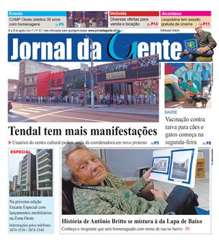 Jornal da Gente – Edição 827 – 18 a 24 de agosto de 2018