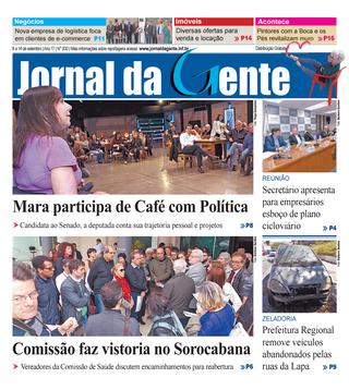 Jornal da Gente – Edição 830 – 8 a 14 de setembro de 2018
