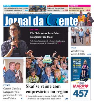 Jornal da Gente – Edição 832 – 22 a 28 de setembro de 2018