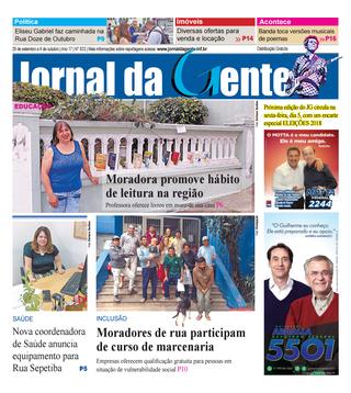 Jornal da Gente – Edição 833 – 29 de setembro a 4 de outubro de 2018