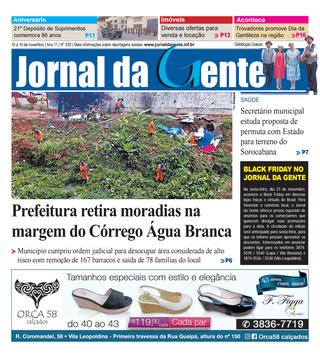 Jornal da Gente – Edição 839 – 10 a 16 de novembro de 2018