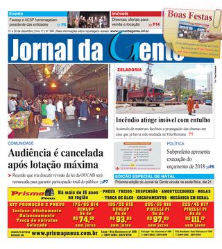 Jornal da Gente – Edição 844 – 15 a 20 de dezembro de 2018