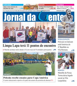 Jornal da Gente – Edição 868 – 15 a 21 de junho de 2019