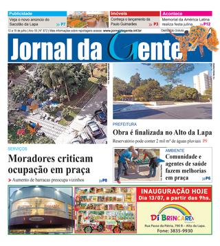 Jornal da Gente – Edição 872 – 13 a 19 de julho de 2019