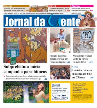 Jornal da Gente – Edição 876 – 10 a 16 de agosto de 2019