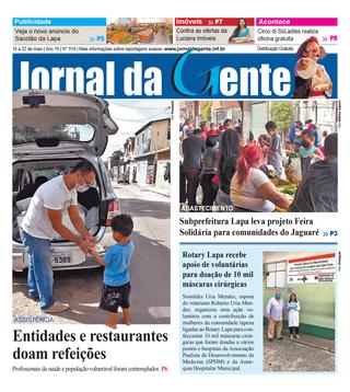 Jornal da Gente – Edição 914 – 16 a 22 de maio de 2020
