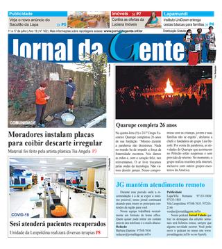 Jornal da Gente – Edição 922 – 11 a 17 de julho de 2020