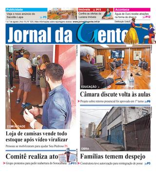 Jornal da Gente – Edição 925 – 1 a 7 de agosto de 2020