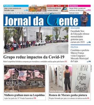 Jornal da Gente – Edição 934 – 3 a 9 de outubro de 2020