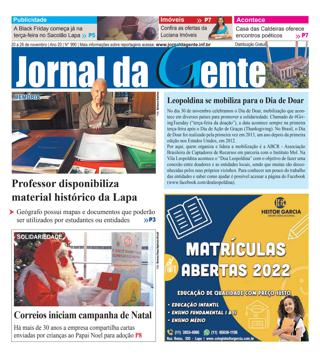 Jornal da Gente – Edição 990 – 20 a 26 de novembro de 2021