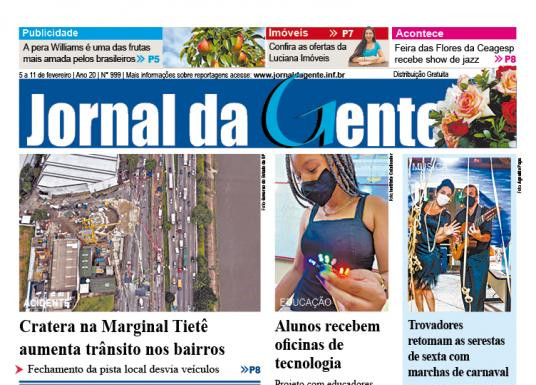 Jornal da Gente – Edição 999 – 5 a 11 de fevereiro de 2022