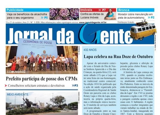 Jornal da Gente – Edição 1035 – 15 a 21 de outubro de 2022