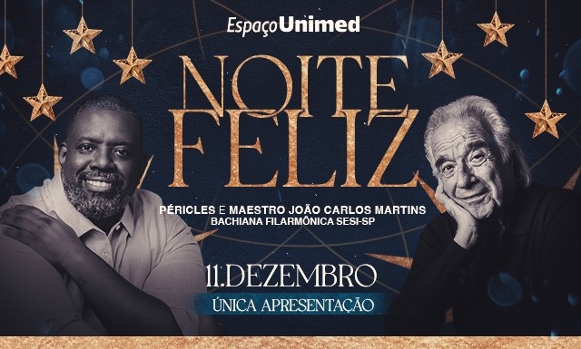 Musical “Noite Feliz”, no Espaço Unimed, tem participação do cantor Péricles e do maestro João Carlos Martins