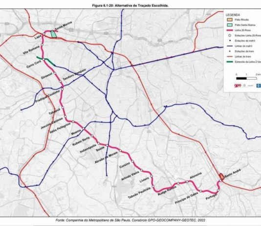Governo divulga lista de desapropriações para construção da Linha Rosa do Metrô