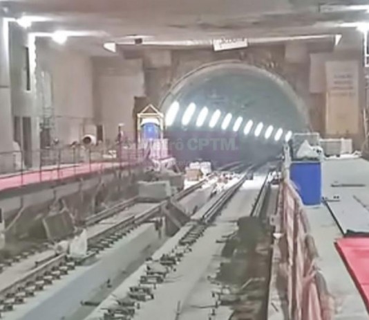 Estação Perdizes, a mais adiantada da Linha 6 do Metrô, recebe trilhos