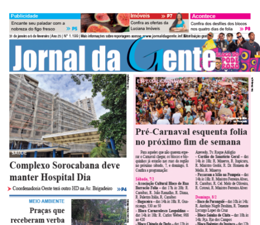 Jornal da Gente – Edição 1199 – 31 de janeiro a 6 de fevereiro de 2026