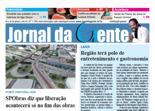Jornal da Gente – Edição 1198 – 24 a 30 de janeiro de 2026