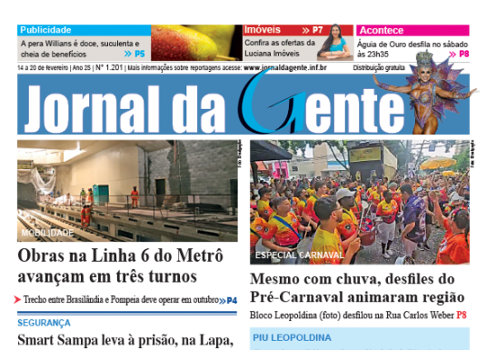 Jornal da Gente – Edição 1201 – 14 a 20 de fevereiro de 2026